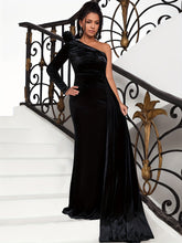 Cheyenne – Formelles One-Shoulder-Samtkleid